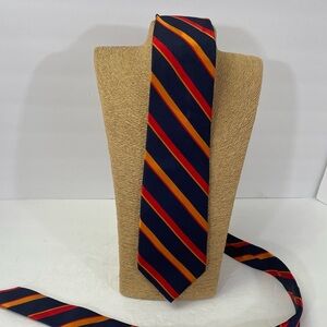 Chaps Men's Tie silk orange navy